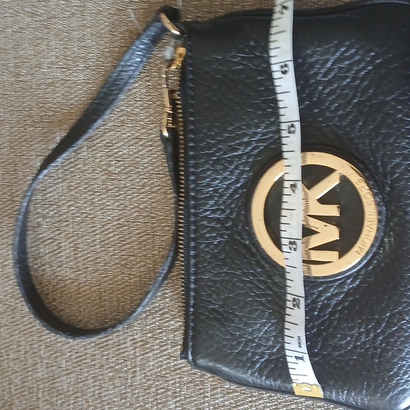 Michael Kors Black Leather Wristlet - Picture 4 of 5